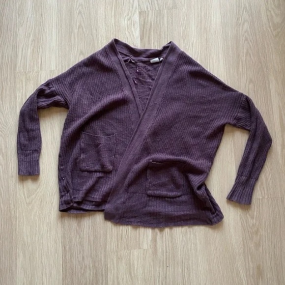 Purple Knit Cardigan - Picture 2 of 7